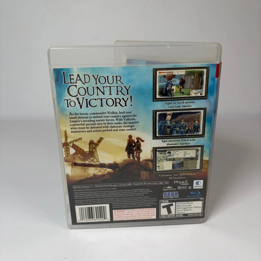 Valkyria Chronicles PlayStation 3 PS3 Video Game Strategy RPG Complete